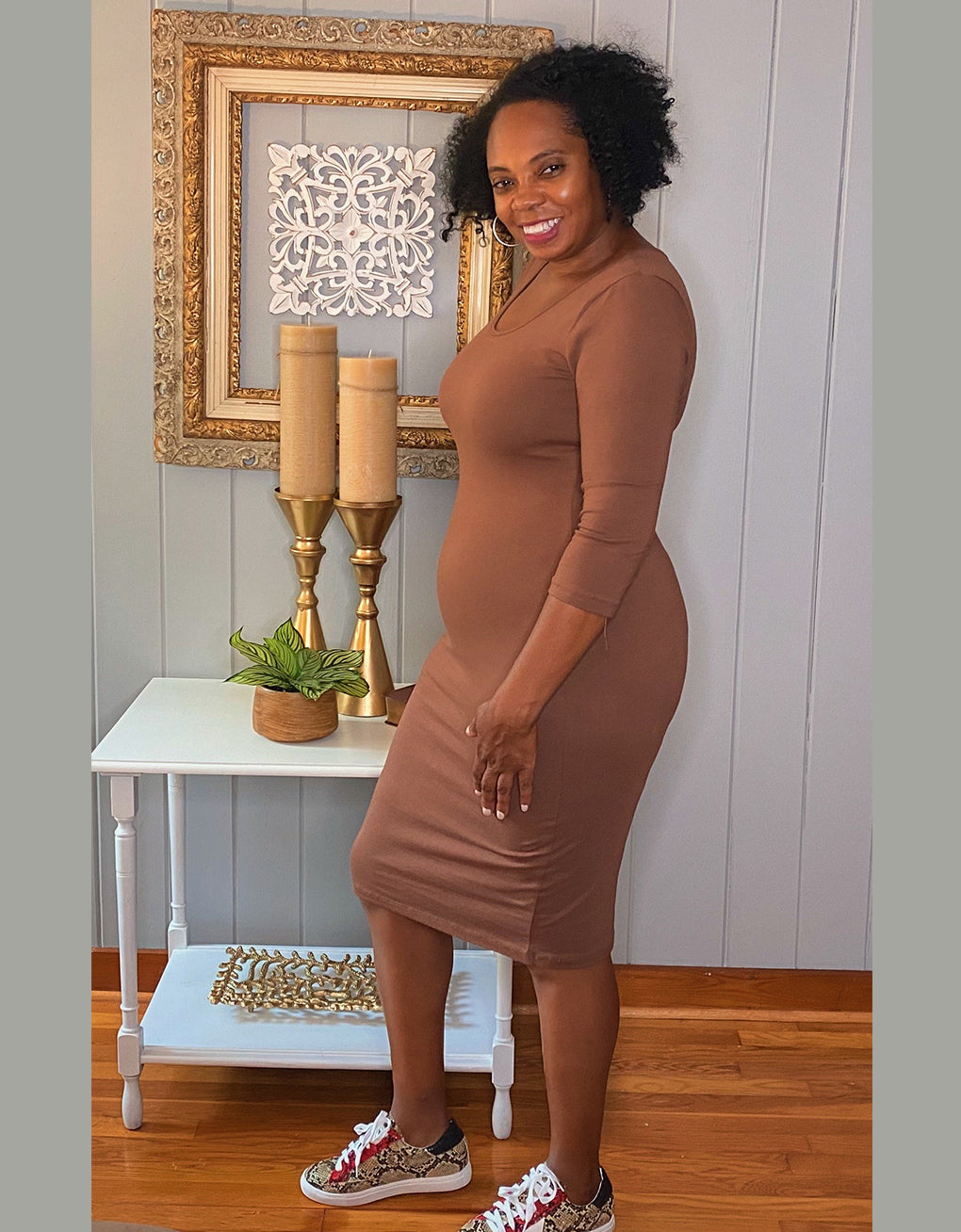 mocha bodycon dress Long Sleeve Cowl Neck Open Back Mini Bodycon Dress In Mocha Brown | EGO US
