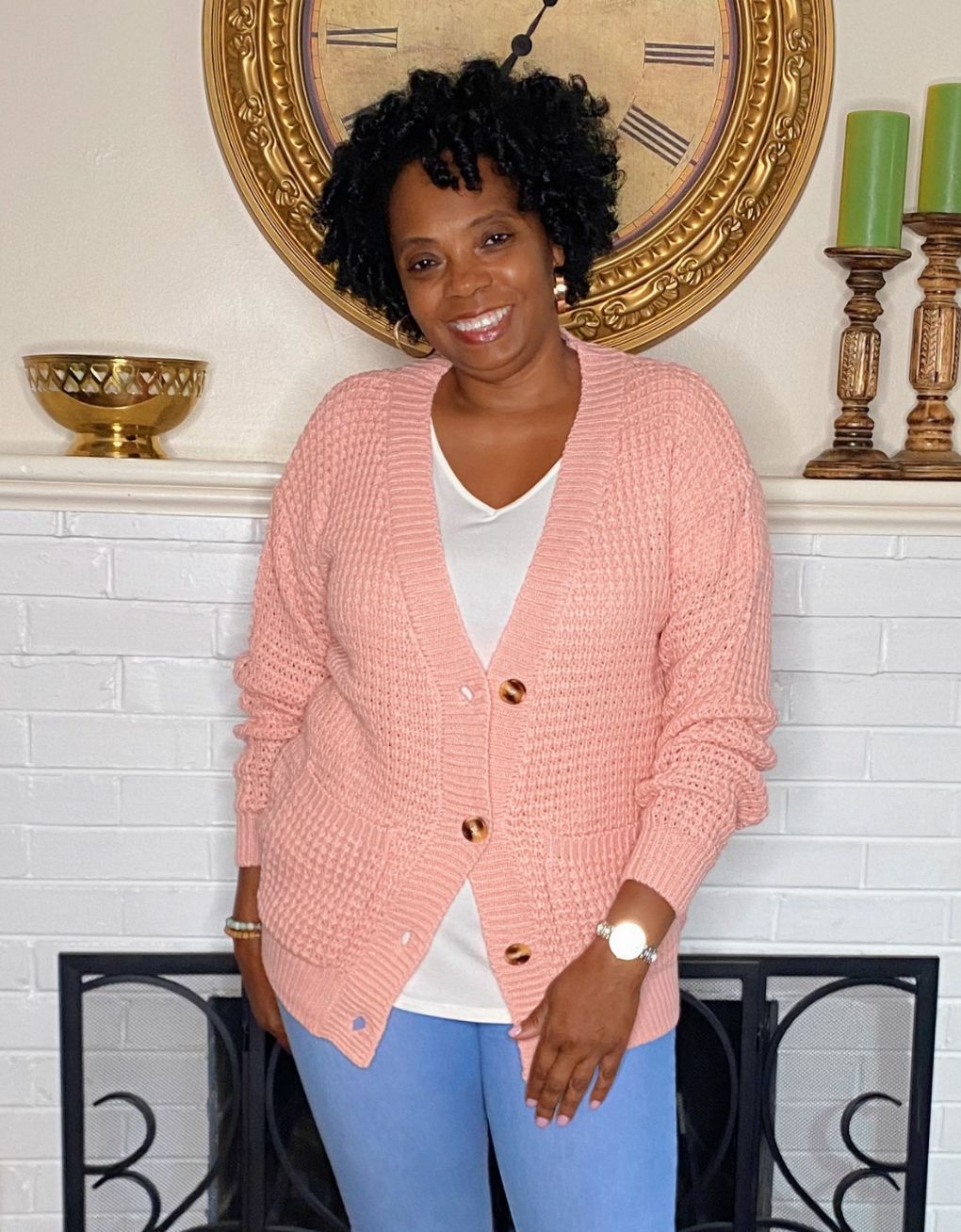 Bailey' Waffle Knit Cardigan Dusty Pink – Lucy Lu's